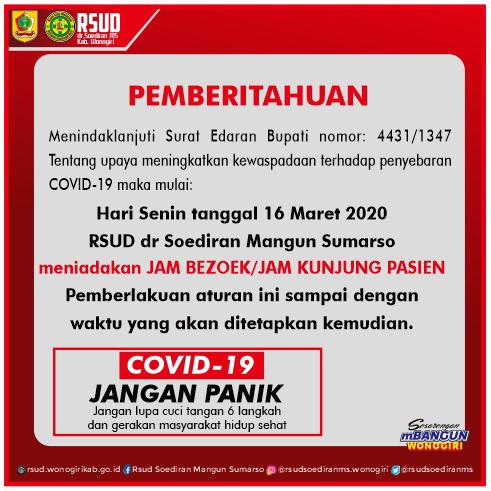 Rsud Dr Soediran Mangun Sumarso Kabupaten Wonogiri
